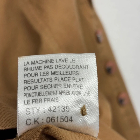 Jamie Sadock Pullover Sweater Cropped Brown Tan Button Sleeve Detail S - Picture 5 of 8